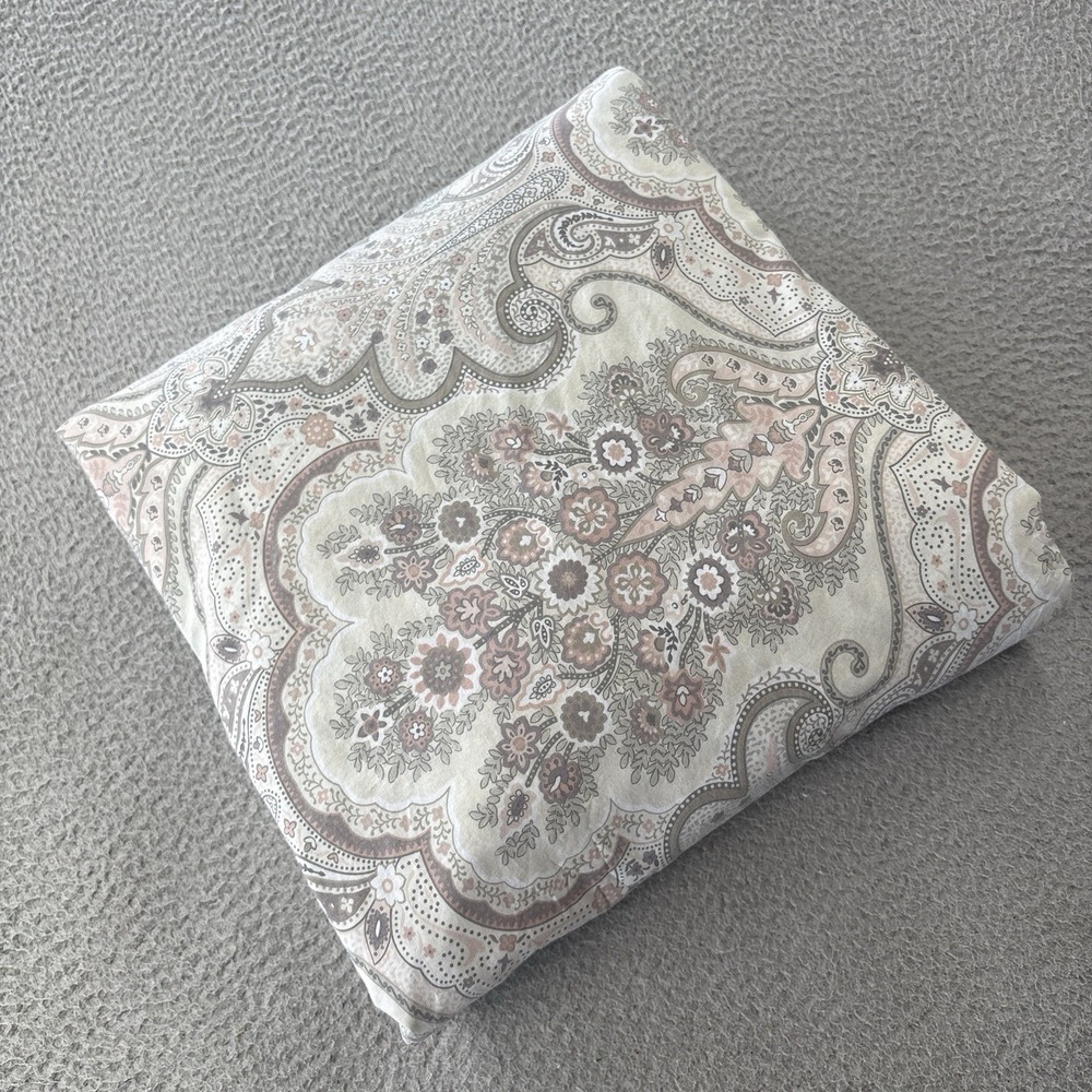 Pottery Barn Jordana Paisley Duvet Cover Full/Queen 92 x 88 Beige Percale Boho